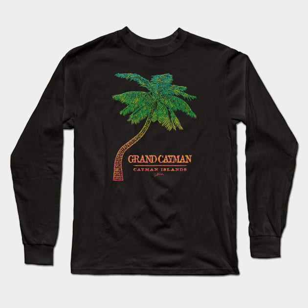 Grand Cayman, Cayman Islands, Palm Tree Long Sleeve T-Shirt by jcombs